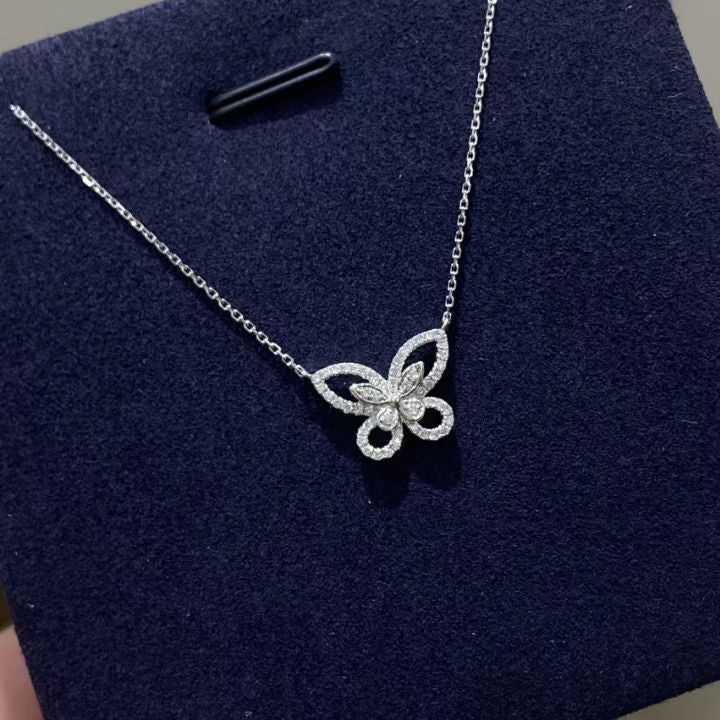 Open Butterfly Pendant Necklace