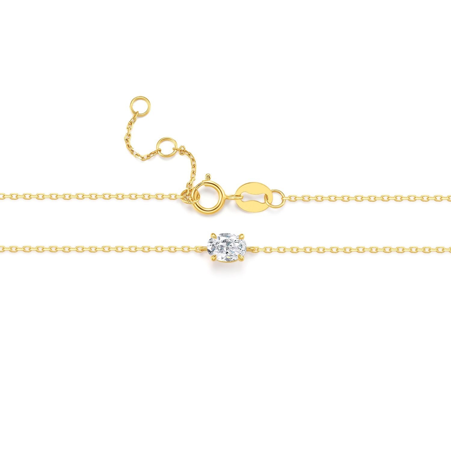 Round Solitaire Chain Bracelet