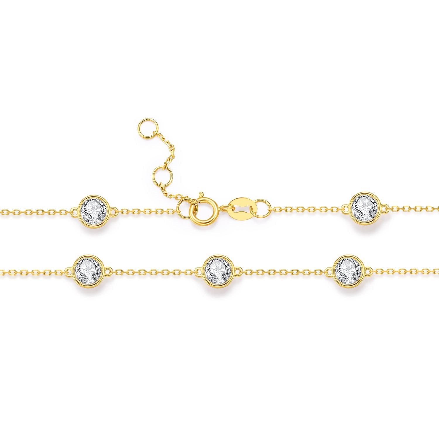 Round Bezel Station Bracelet