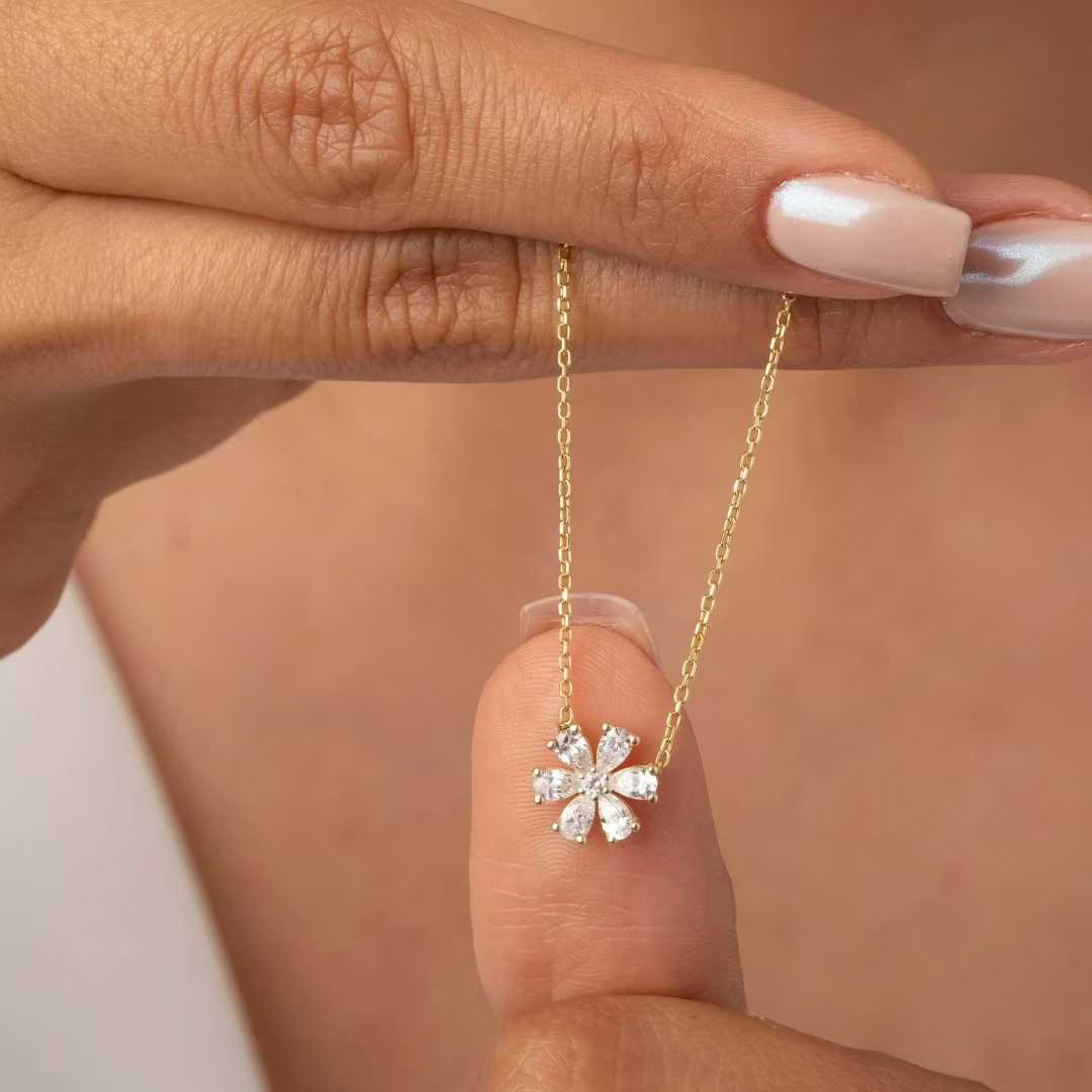 Six-Petal Flower Necklace