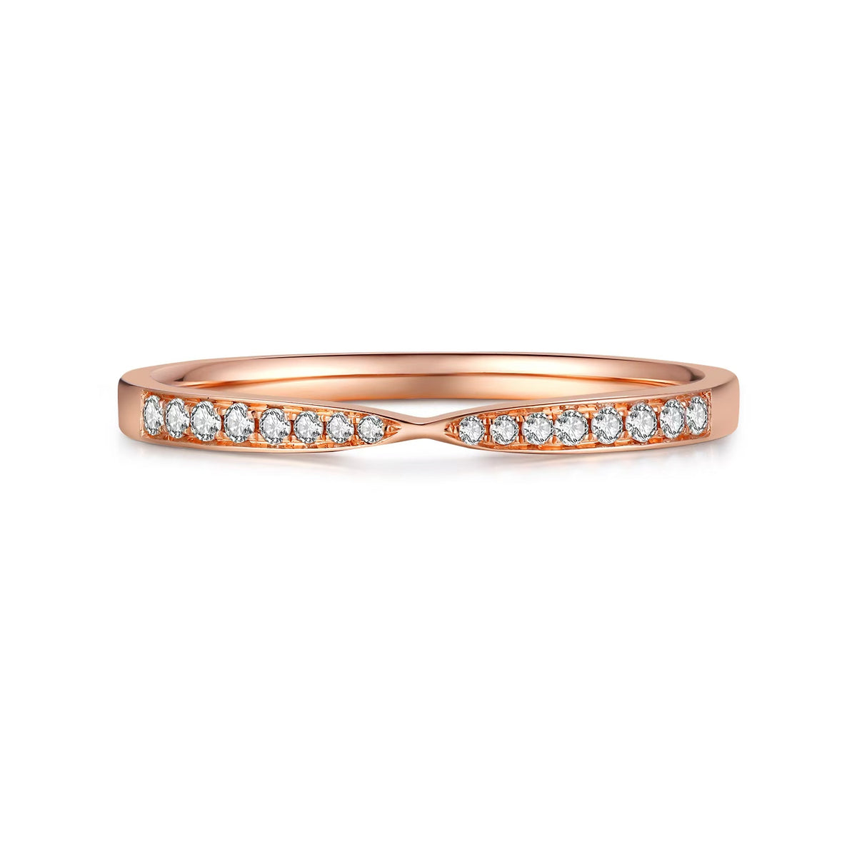 Tapered Pavé Wedding Band