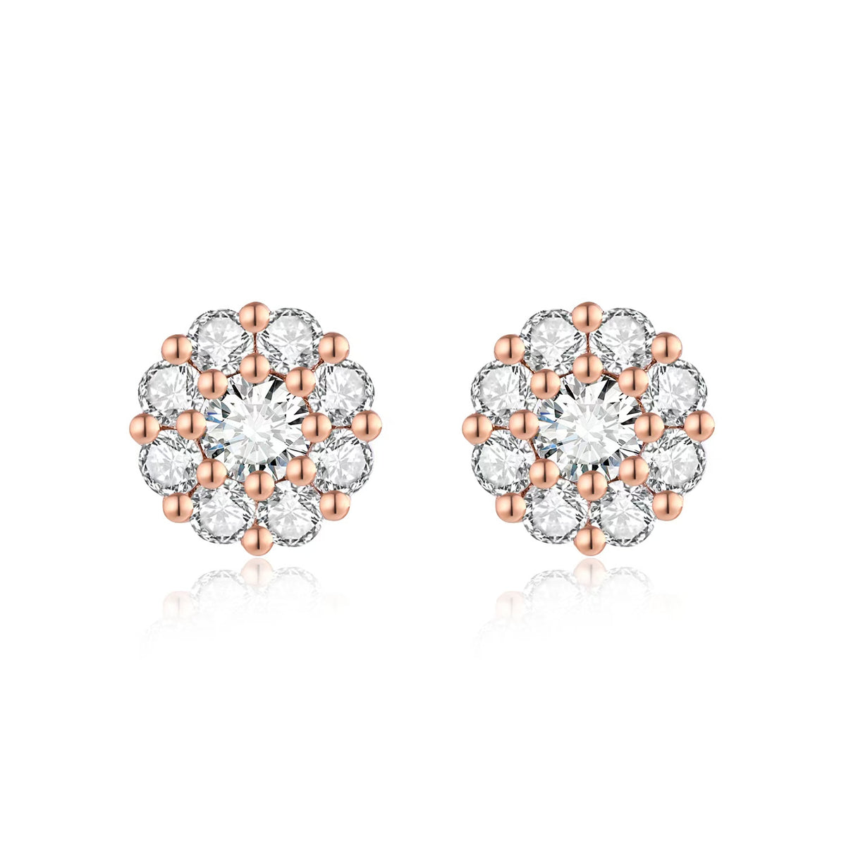 Floral Cluster Stud Earrings