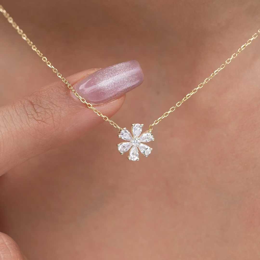 Six-Petal Flower Necklace
