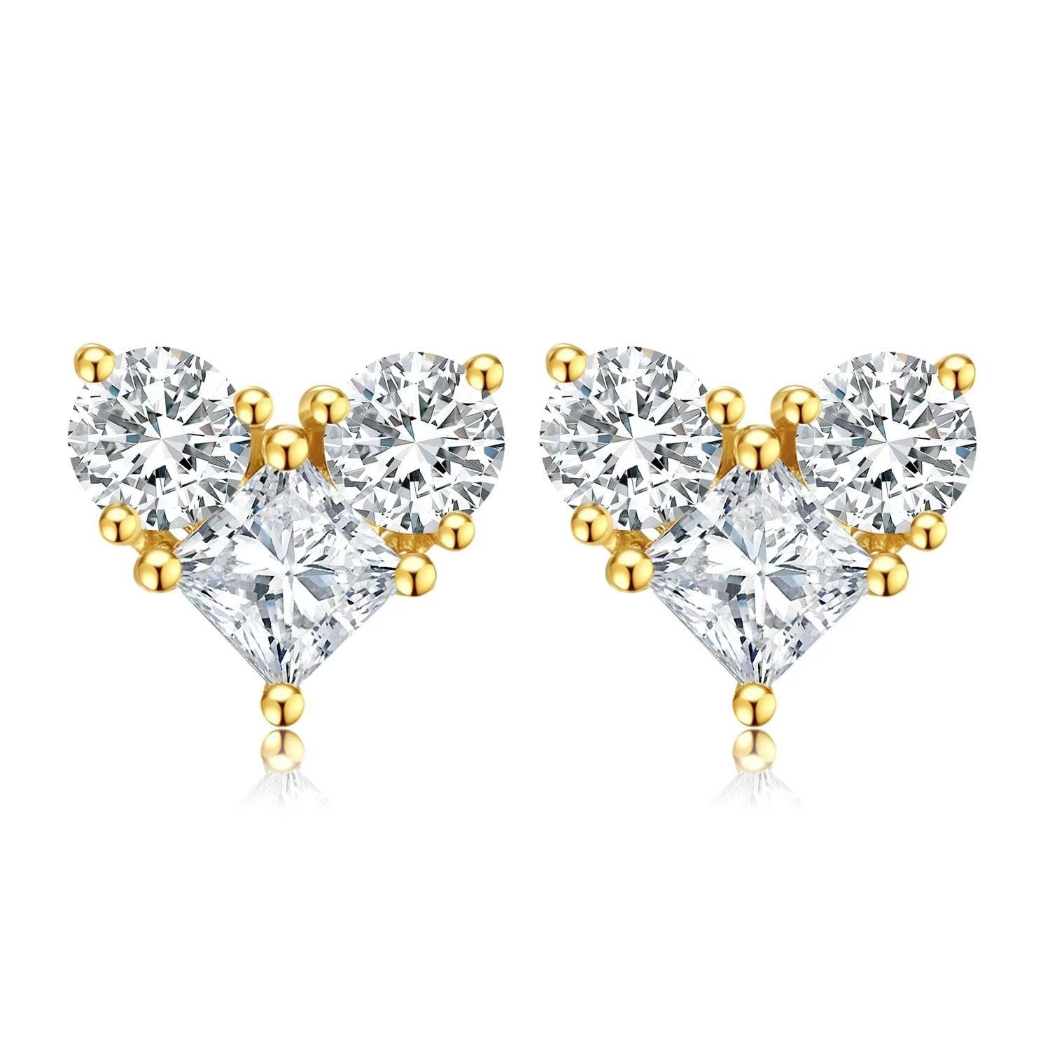 Triad Cluster Stud Earrings
