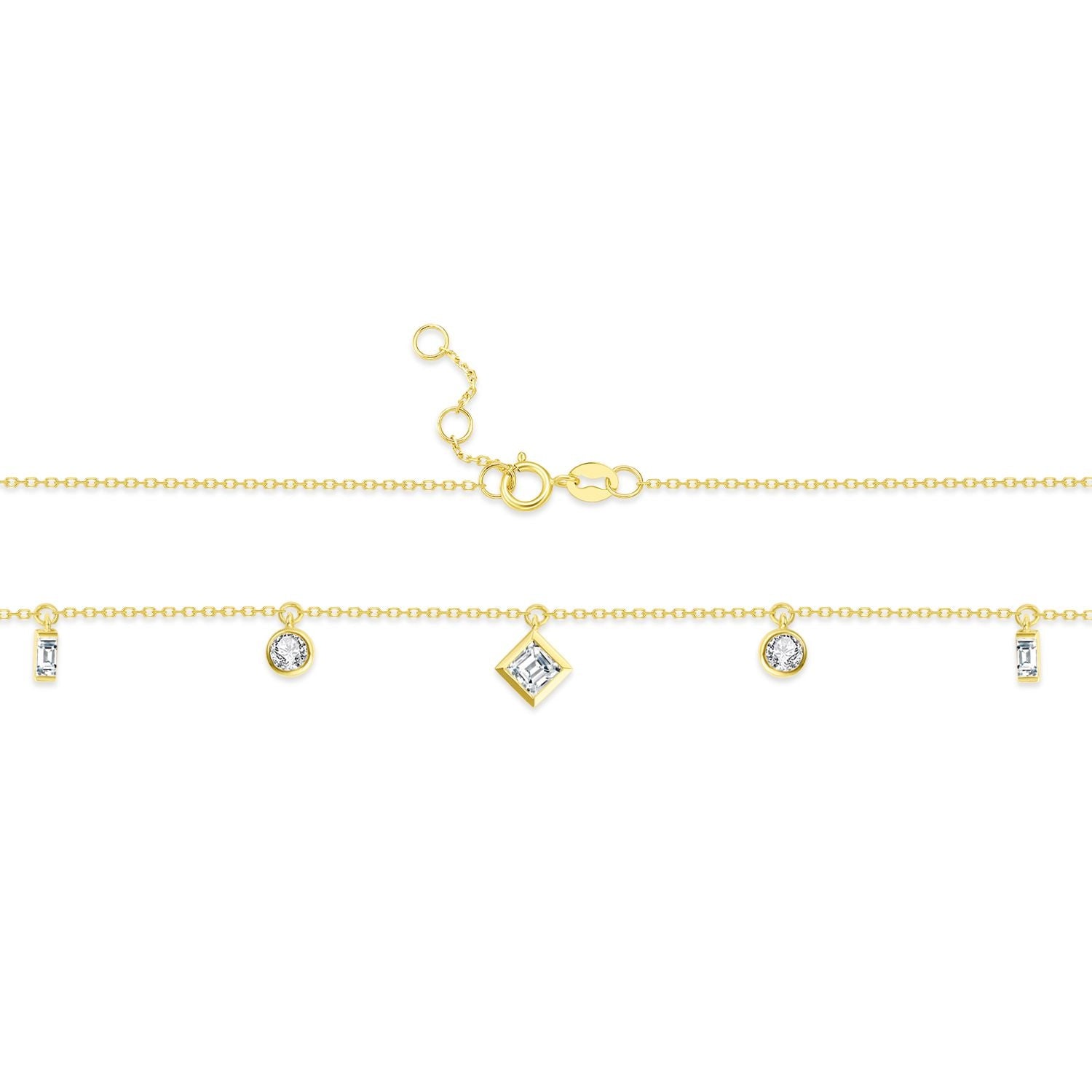 Mixed-Cut Charm Bracelet