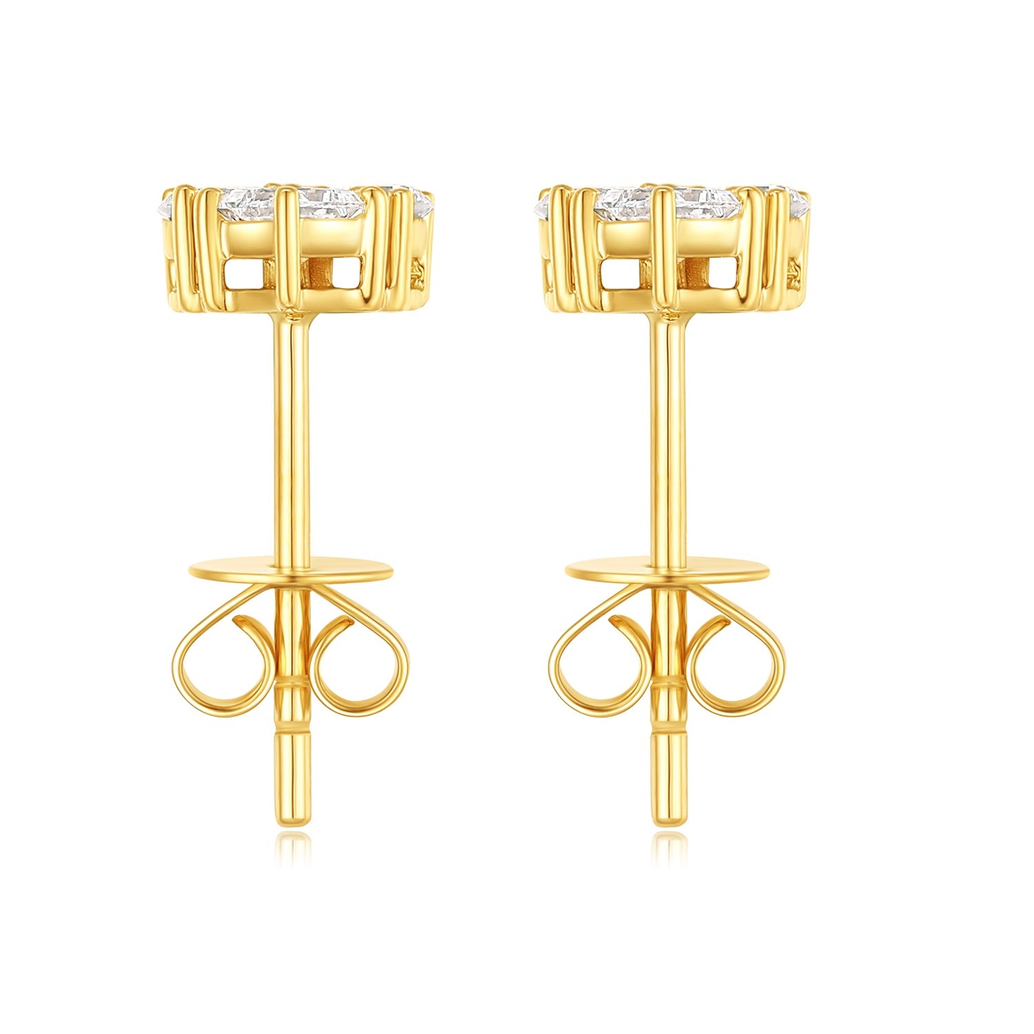 Step-Cut Gallery Stud Earrings