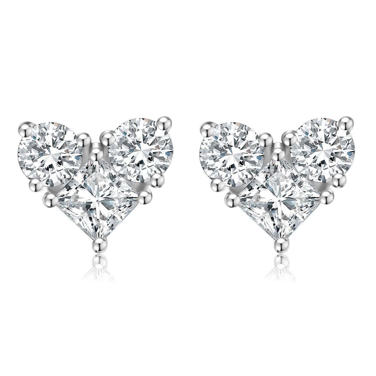 Triad Cluster Stud Earrings