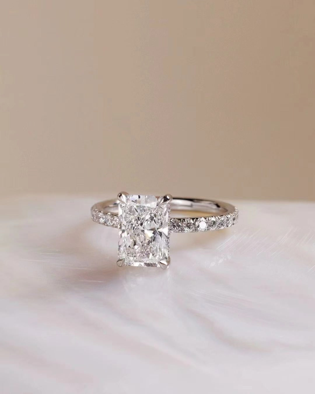 Radiant Pavé Gallery Ring