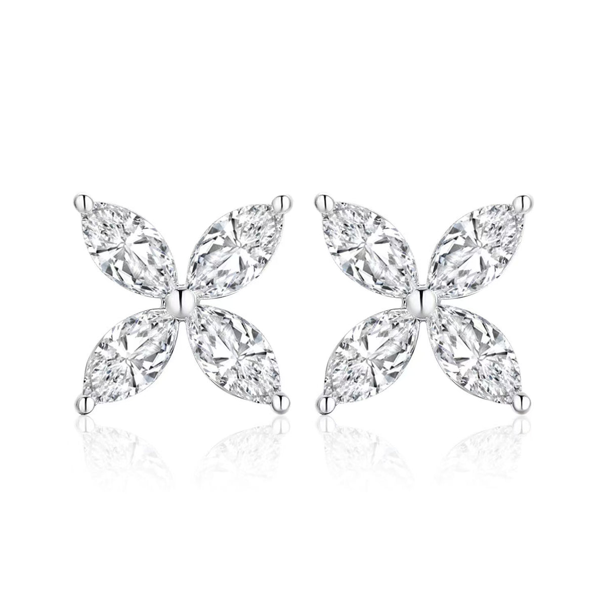 Marquise Petal Stud Earrings