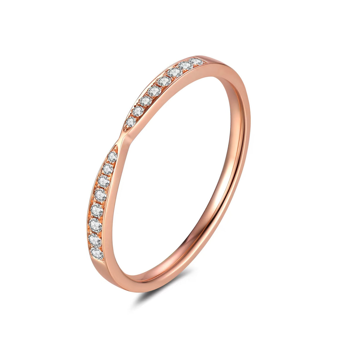 Tapered Pavé Wedding Band