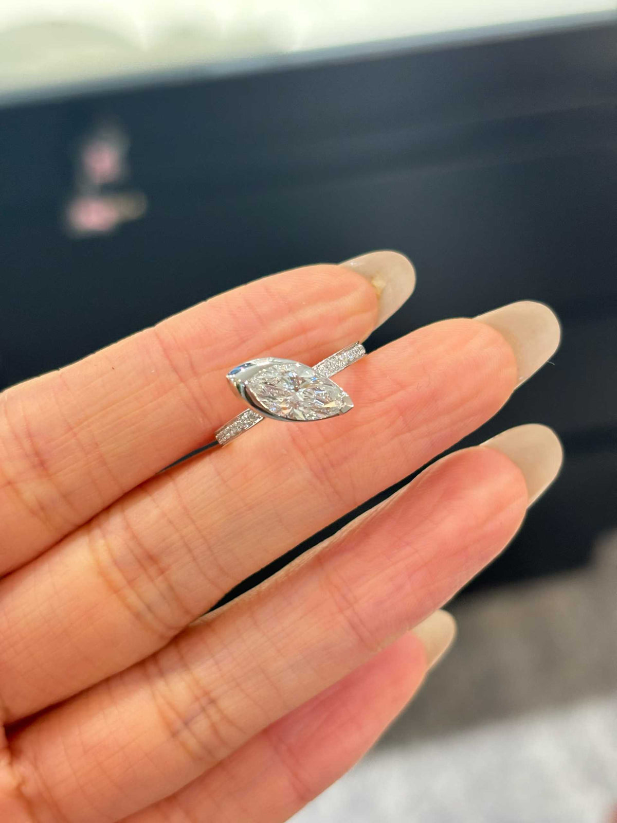 Marquise Pavé Ring