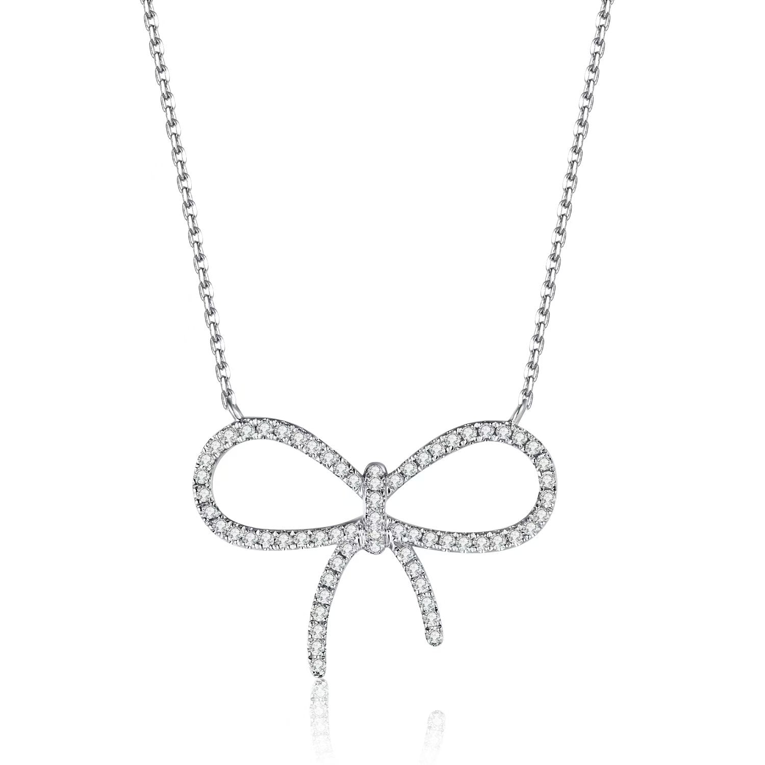 Pavé Bow Necklace