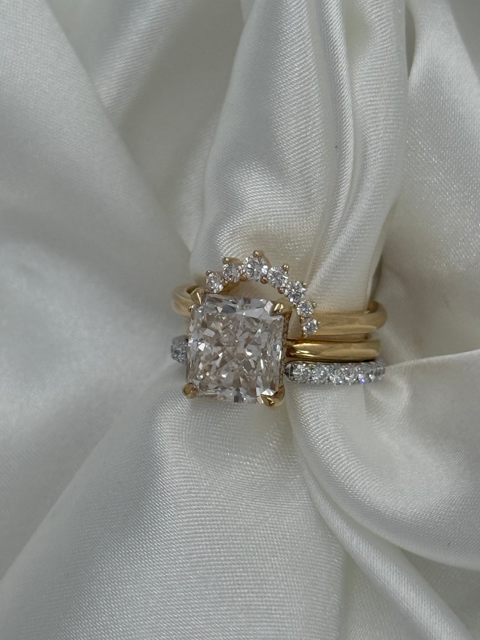 Radiant Crown Stacking Ring