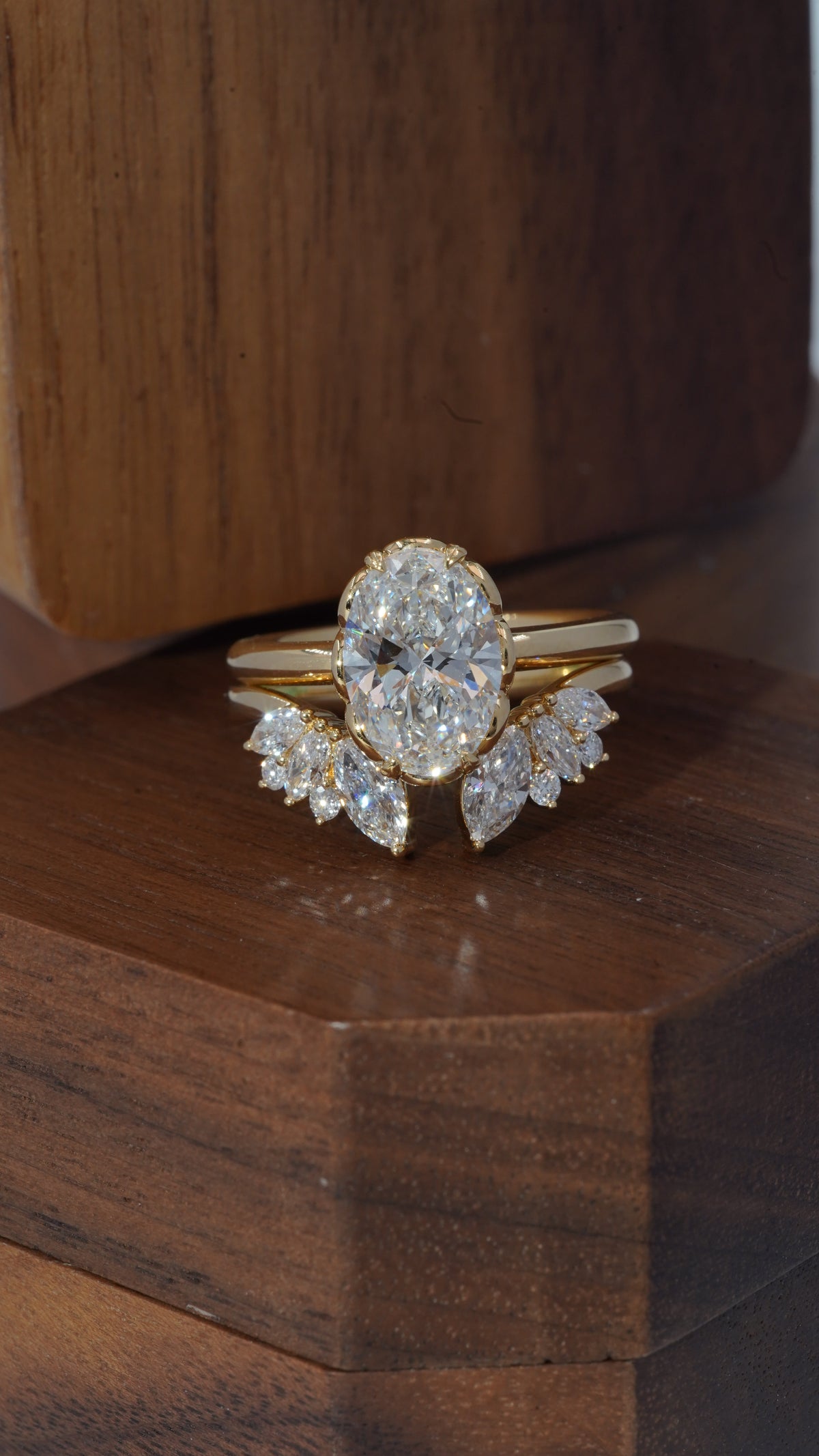 Oval Crown Stacking Ring