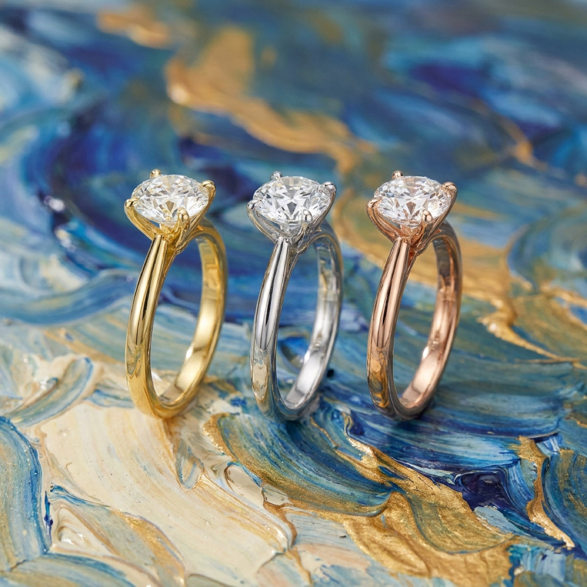 RAINA DIAMOND semi-custom ring metal choices