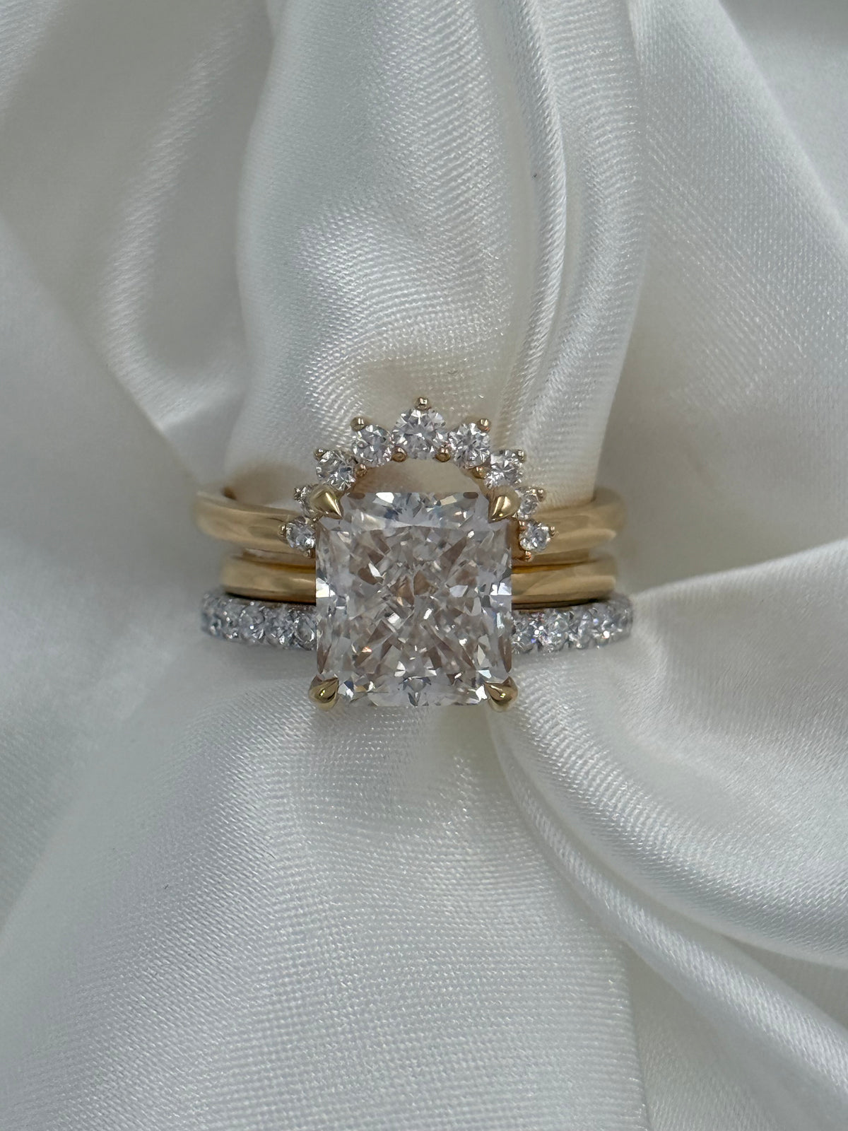 Radiant Crown Stacking Ring