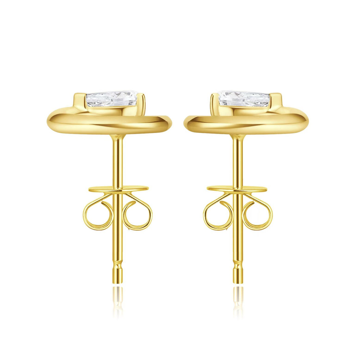 Sculpted Round Stud Earrings
