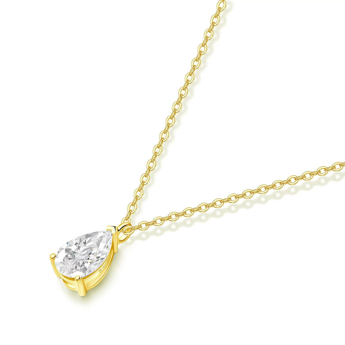Pear Solitaire Necklace