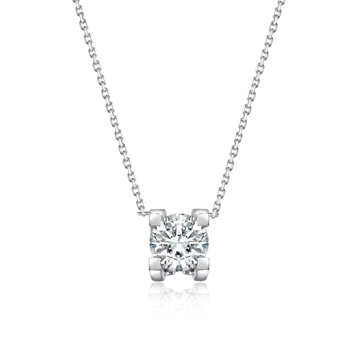 Round Solitaire Necklace
