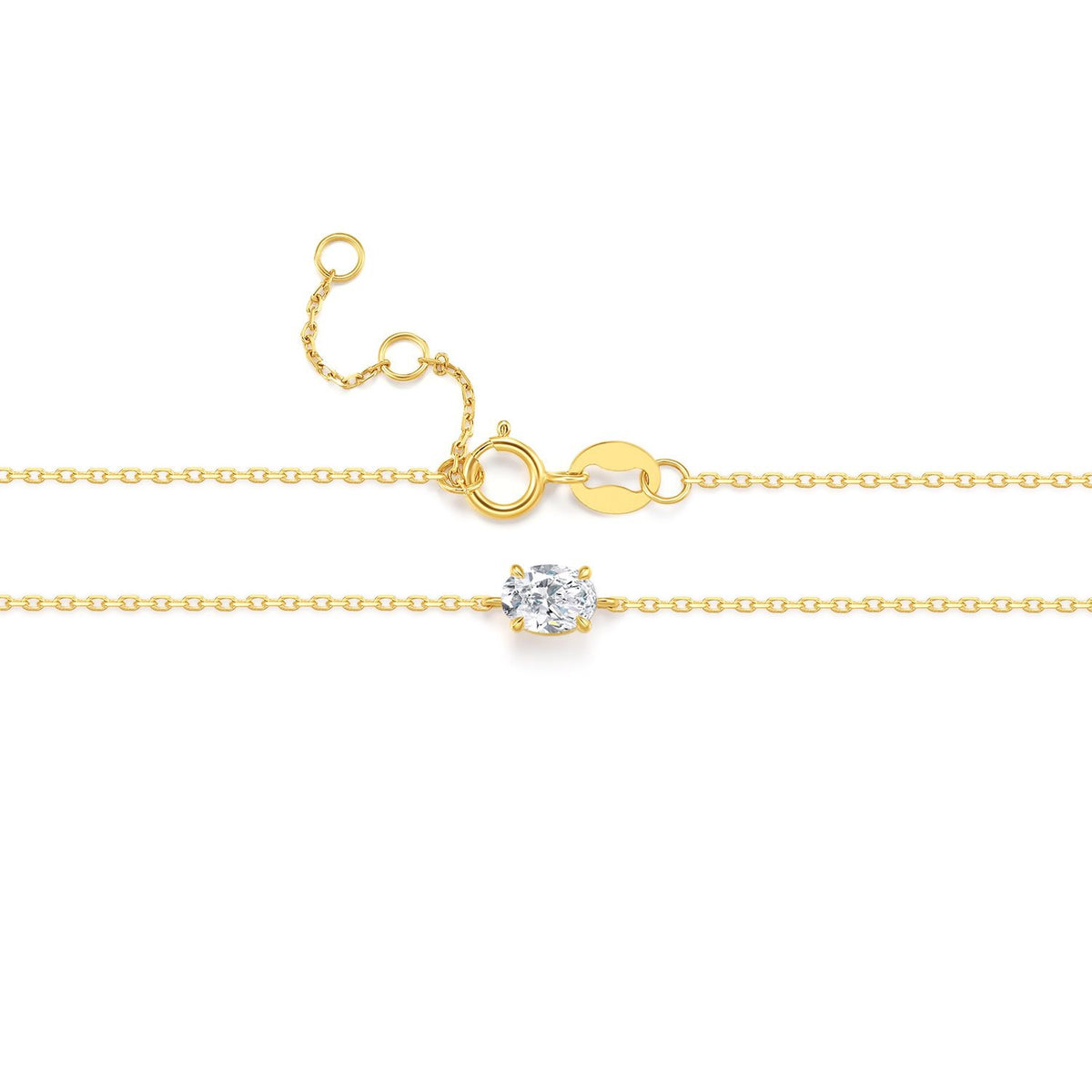 Round Solitaire Chain Bracelet