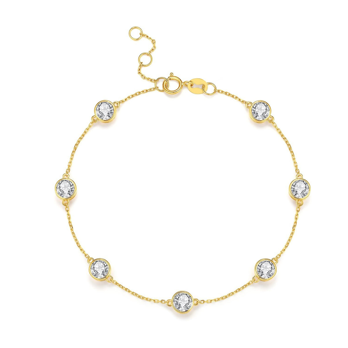 Round Bezel Station Bracelet