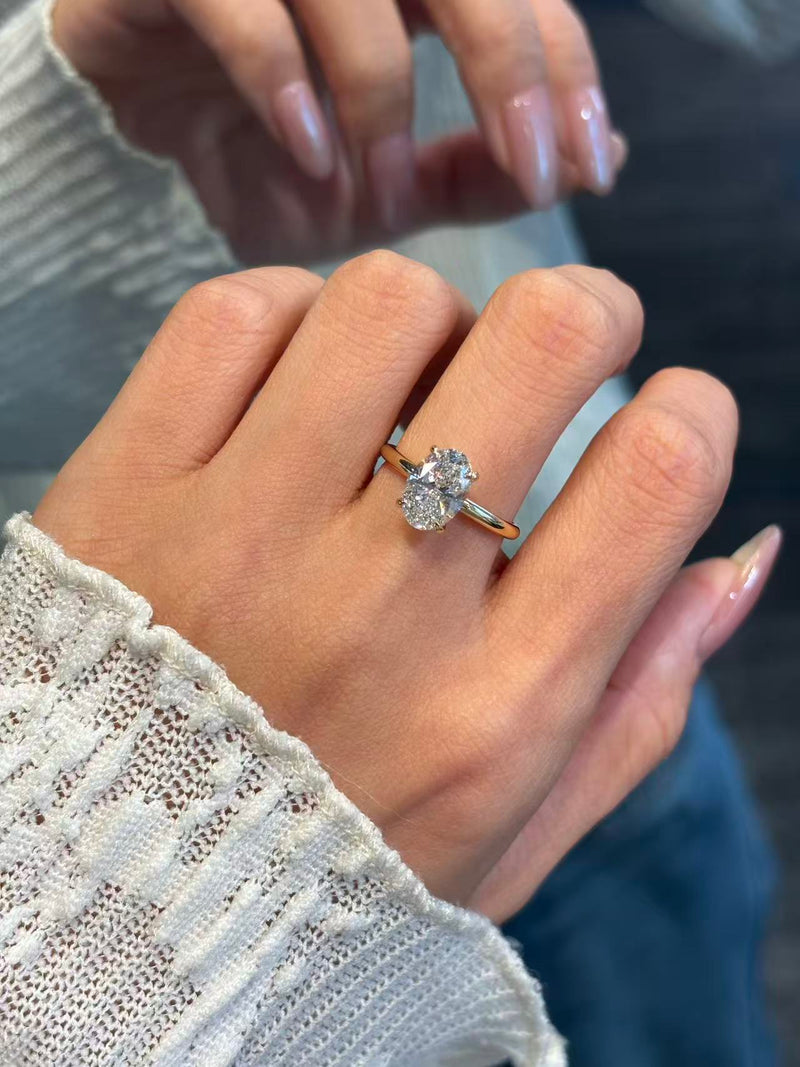 Oval Sculpted Stacking Ring