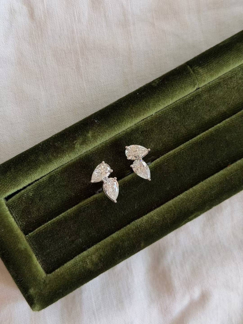 Pear Cluster Earrings