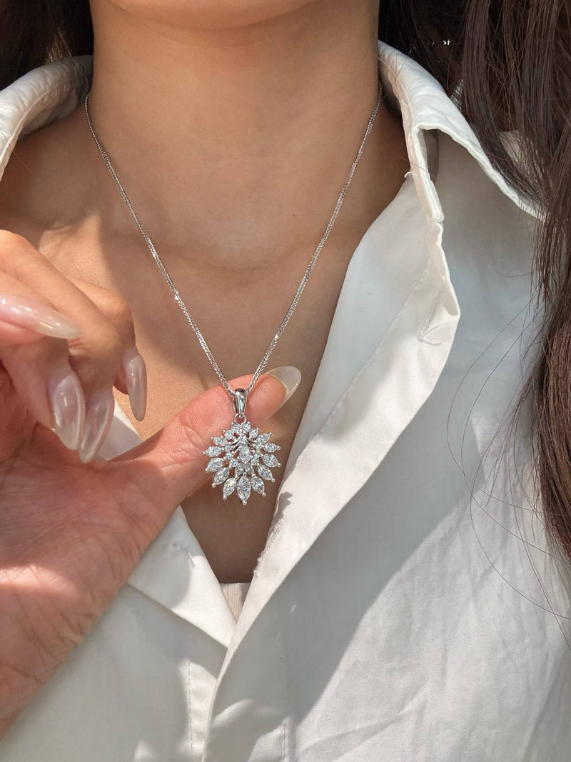 Marquise Cluster Statement Necklace