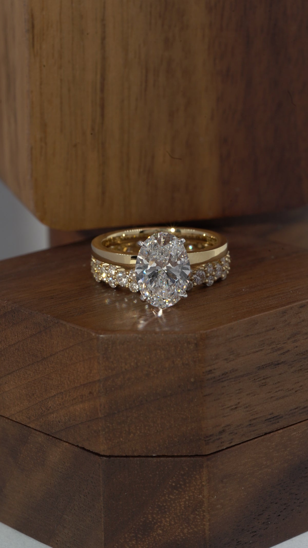 Oval Gold-Tone Stacking Ring
