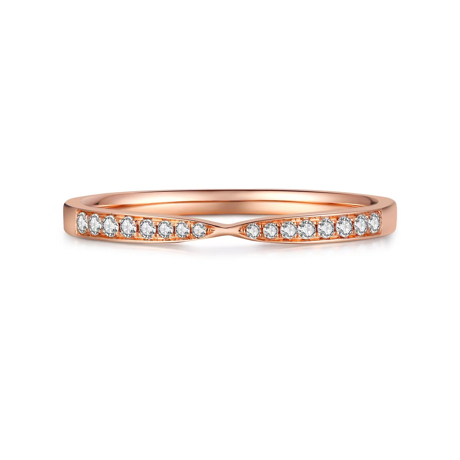 Tapered Pavé Wedding Band