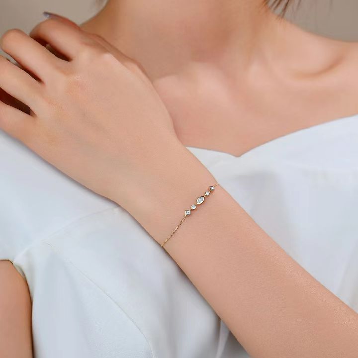 Mixed-Cut Bezel Bracelet