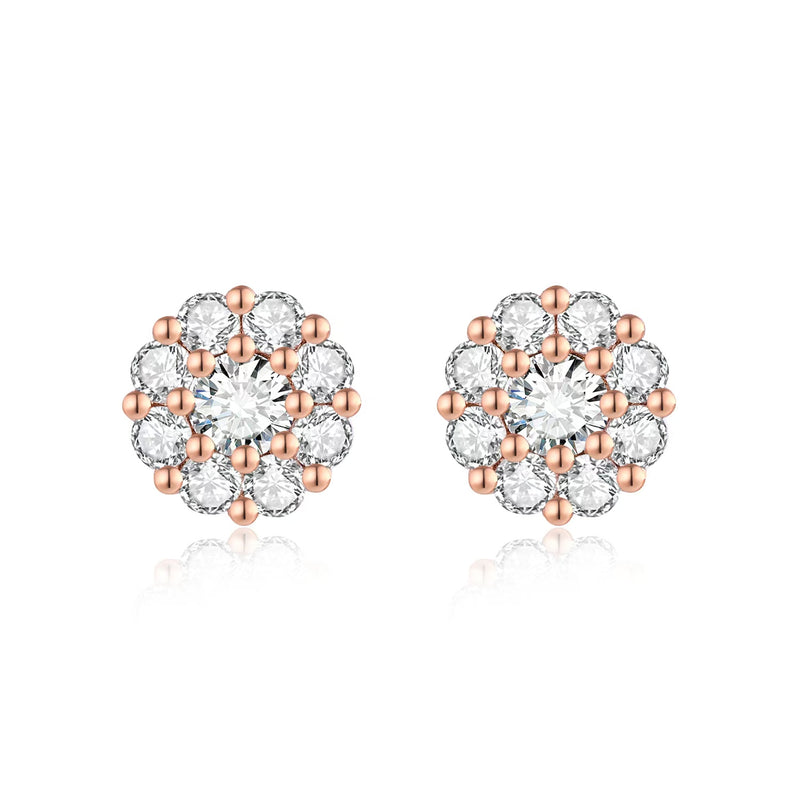 Floral Cluster Stud Earrings