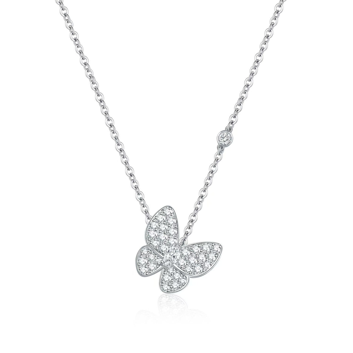 Pavé Butterfly Necklace