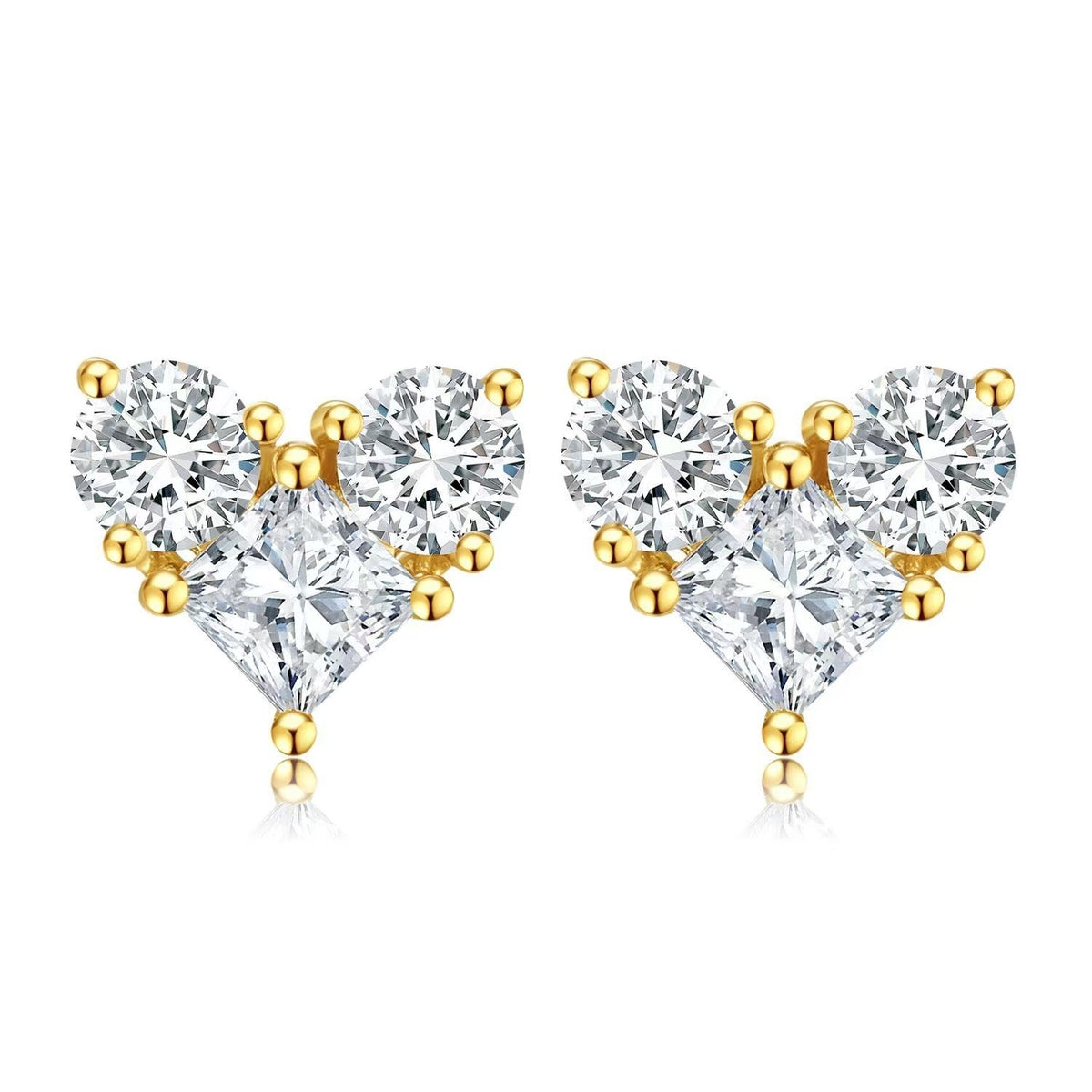 Triad Cluster Stud Earrings