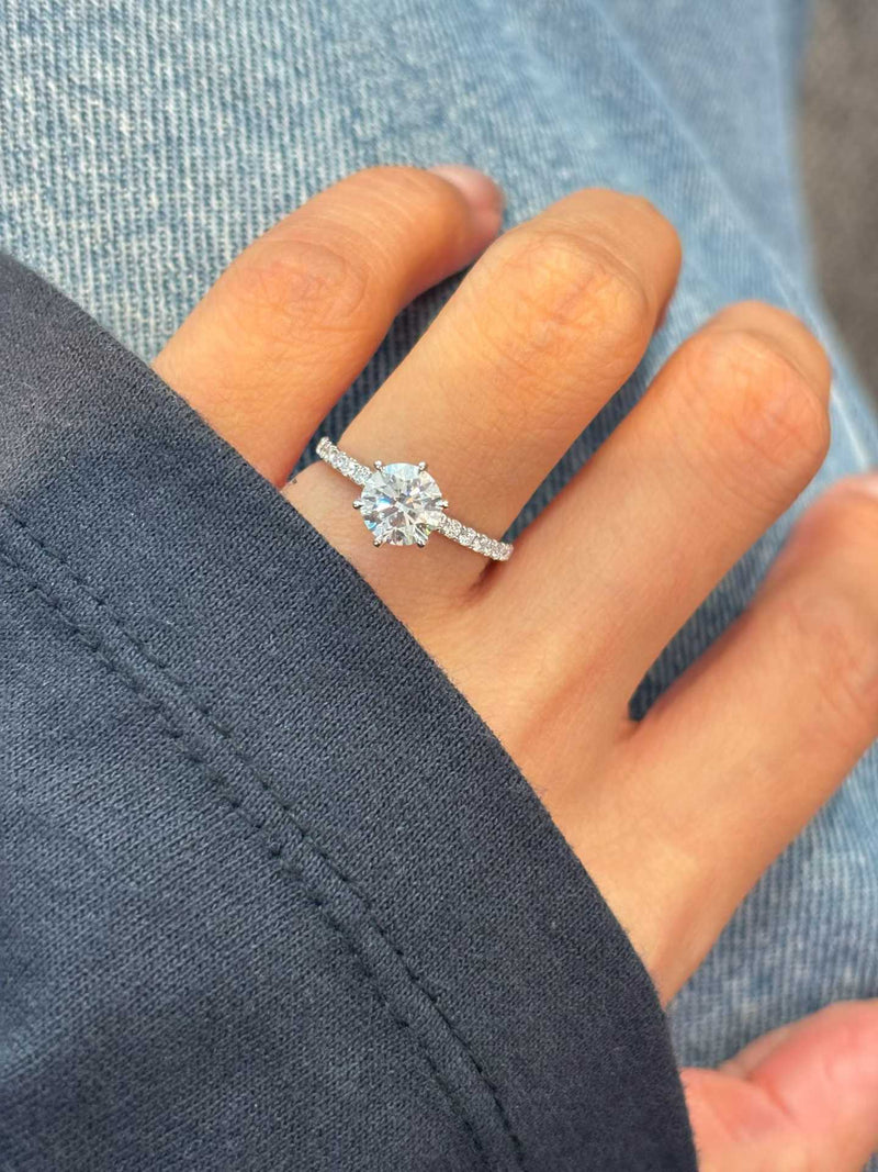 Round Pavé Stacking Ring