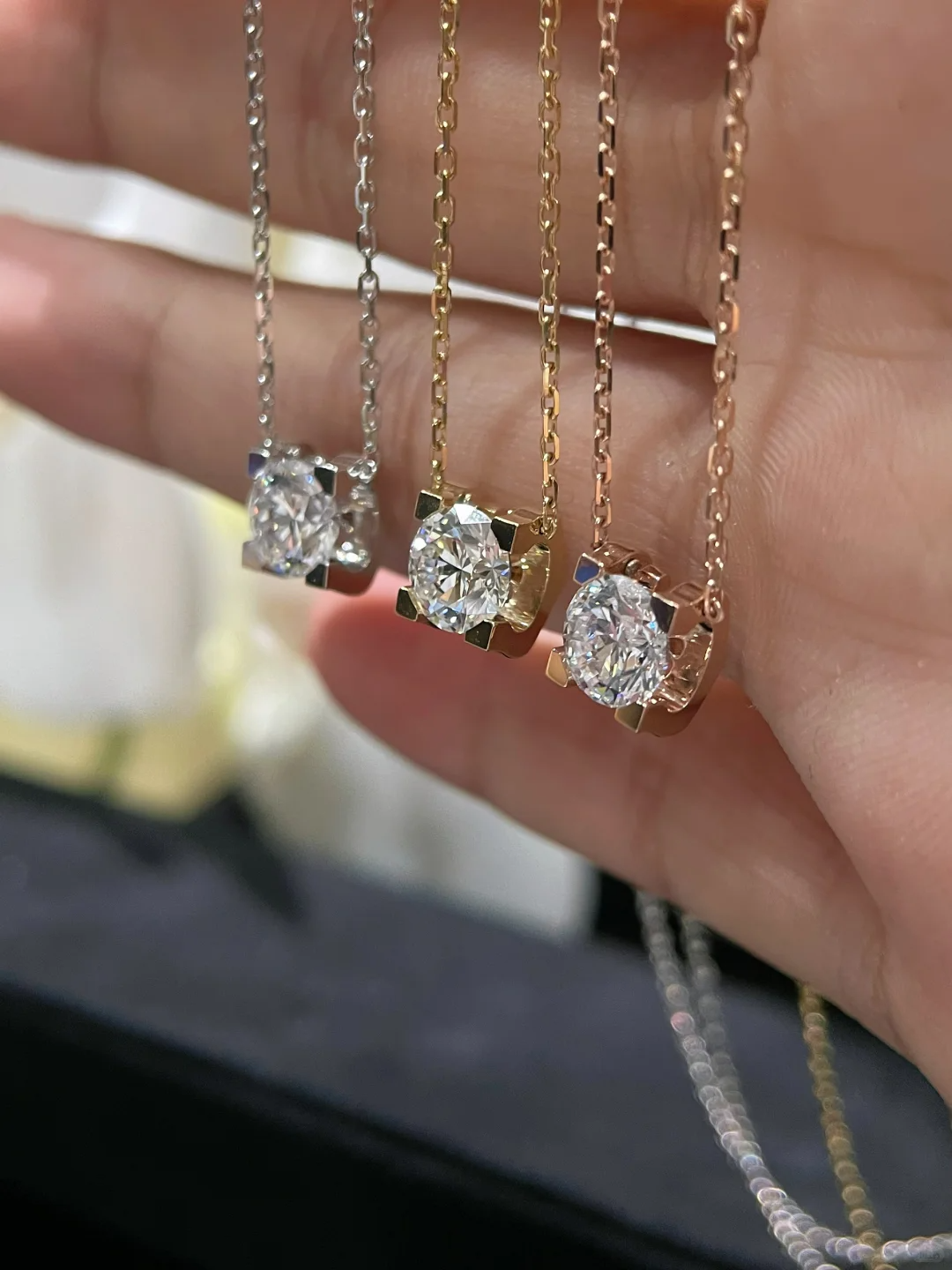 Round Solitaire Necklace