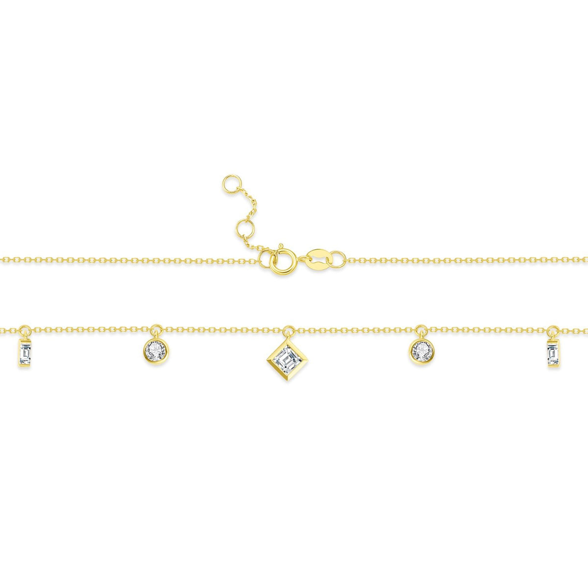 Mixed-Cut Charm Bracelet
