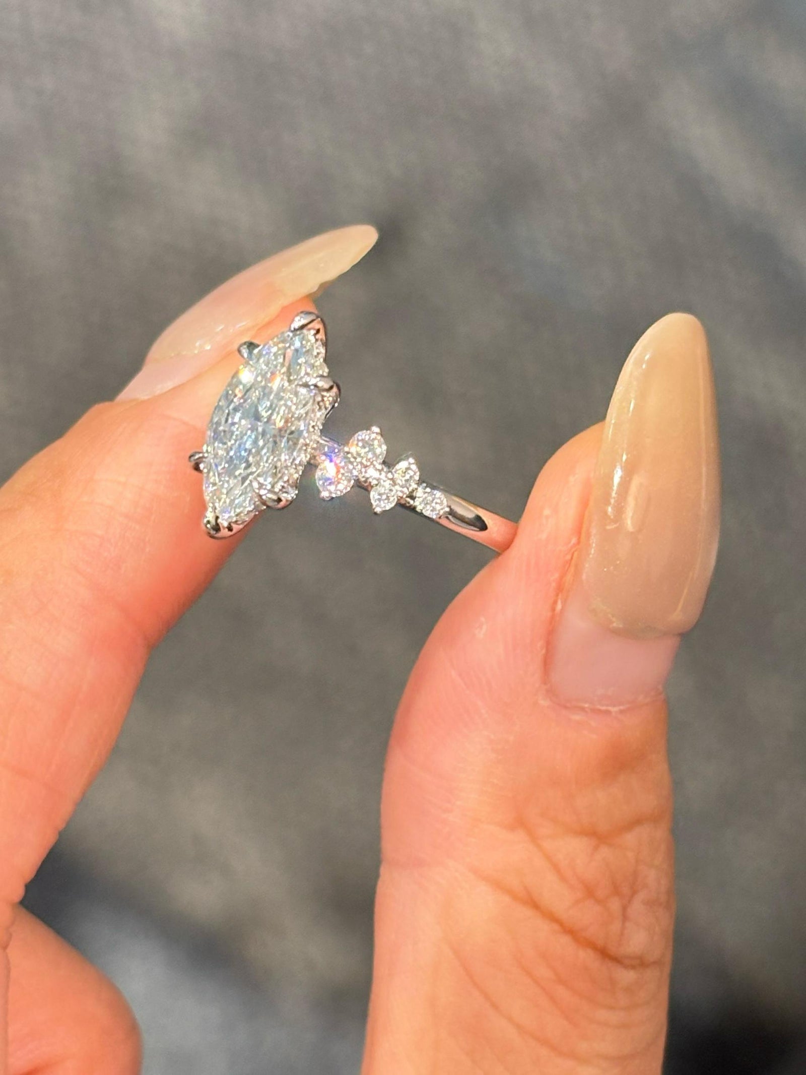 Marquise Floral Shoulder Ring