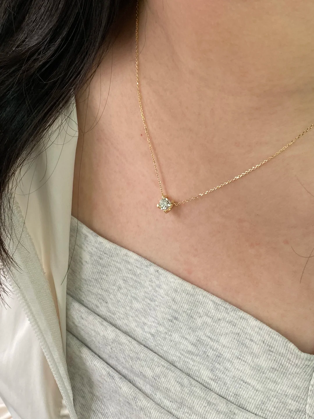 Round Solitaire Necklace
