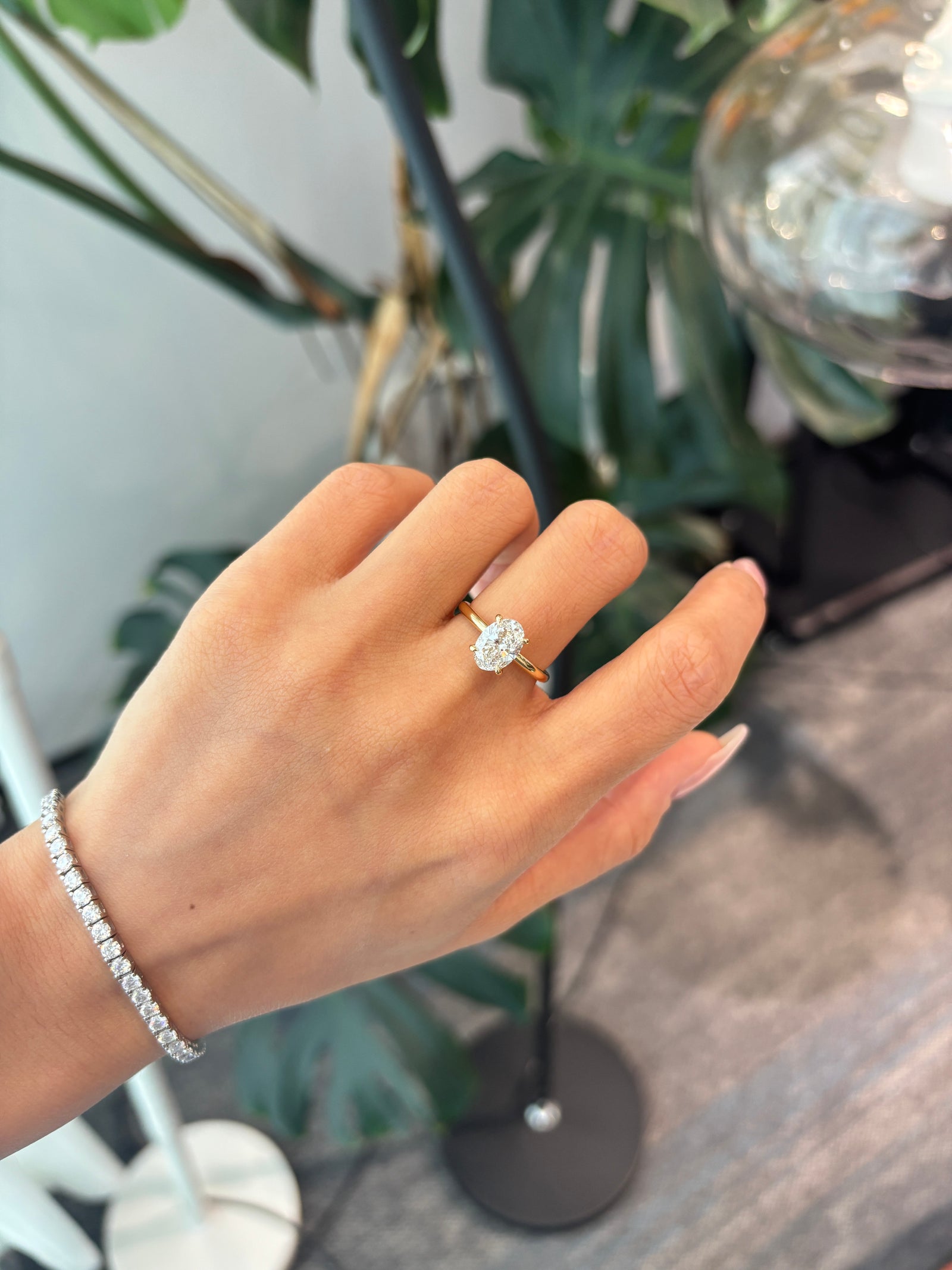 Oval Petite Solitaire Ring