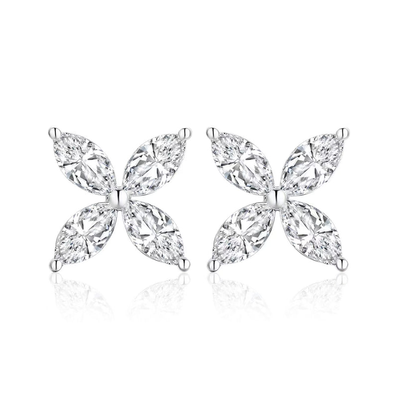 Marquise Petal Stud Earrings