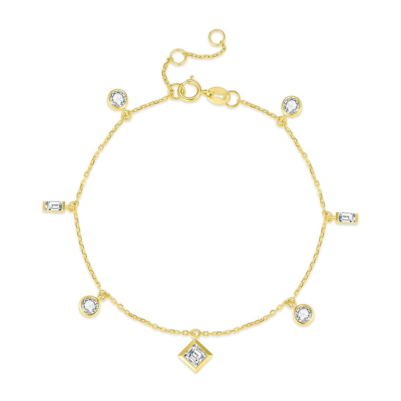 Mixed-Cut Charm Bracelet
