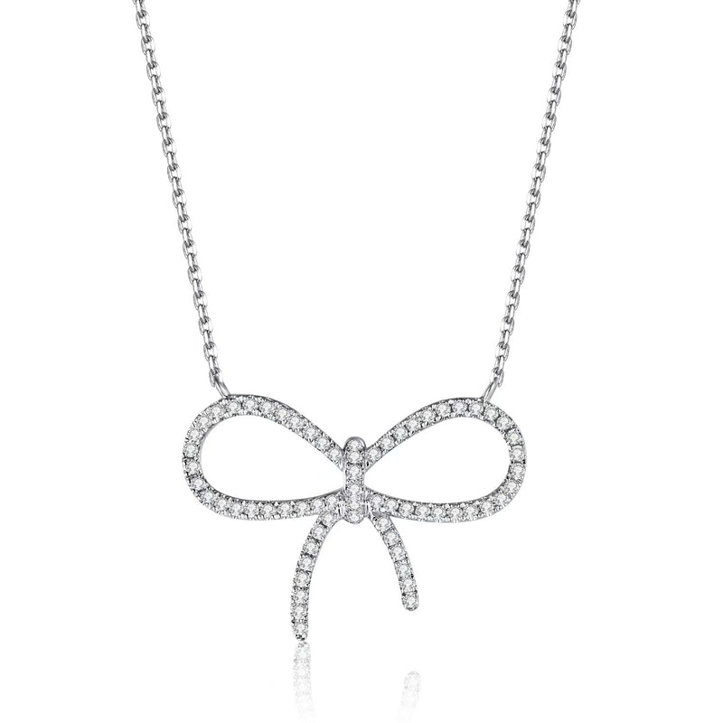 Pavé Bow Necklace