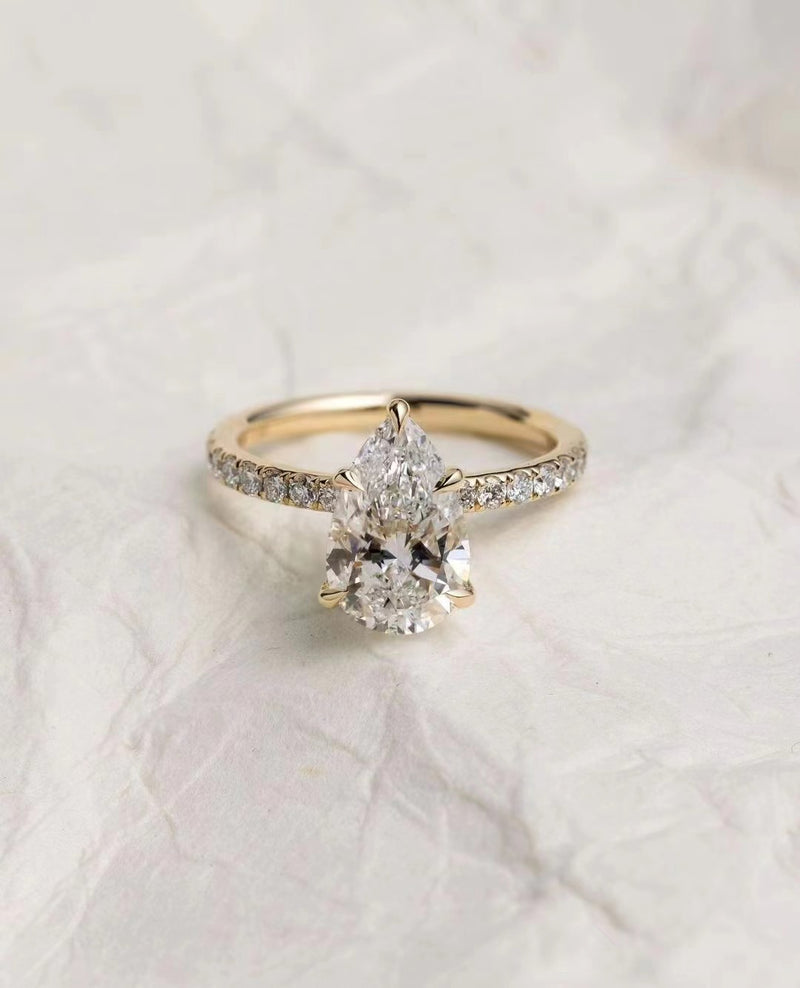 Pear Open Gallery Ring