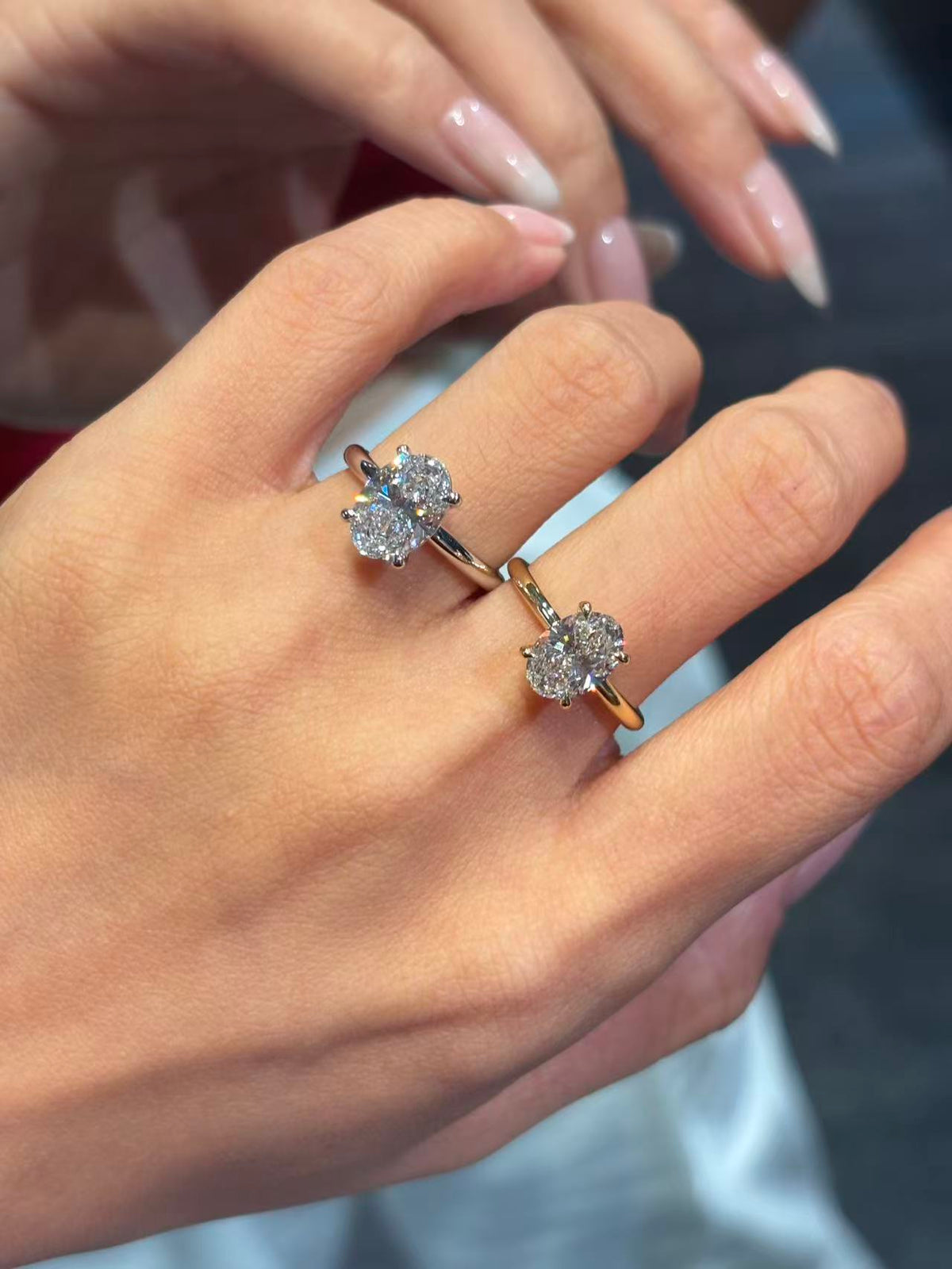 Oval Sculpted Stacking Ring