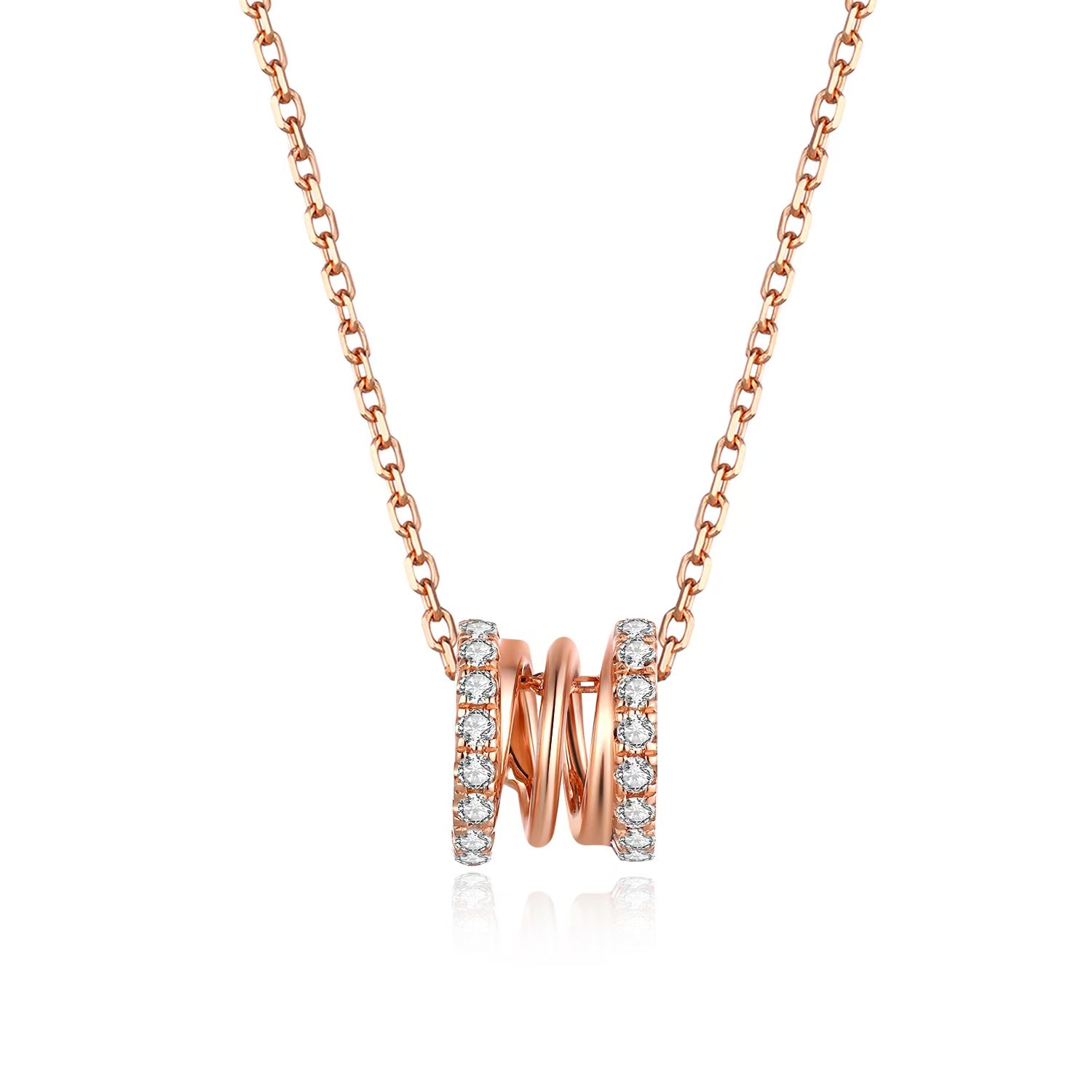 Coiled Pavé Pendant Necklace
