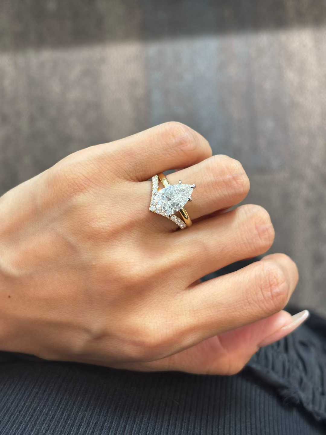 Pear Statement Ring
