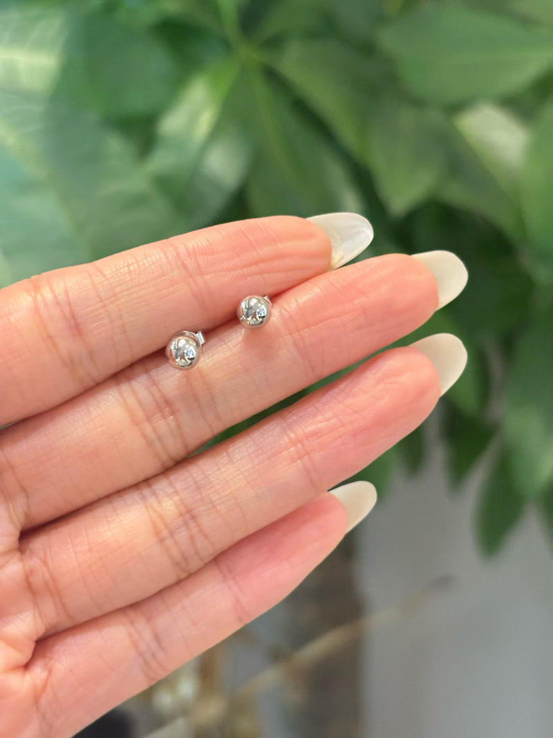 Petite Round Stud Earrings