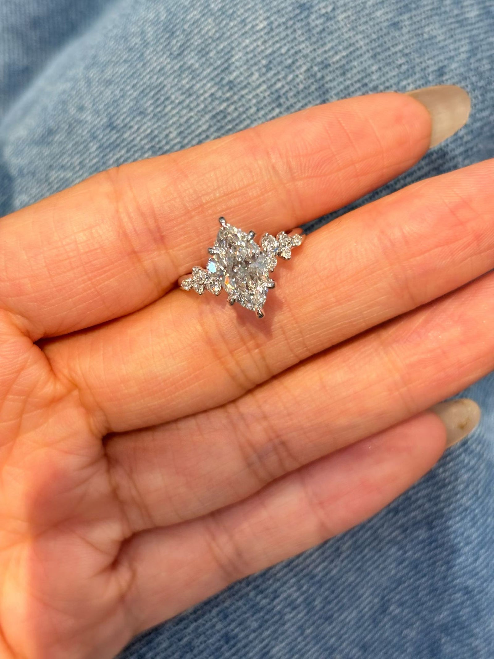 Marquise Floral Shoulder Ring