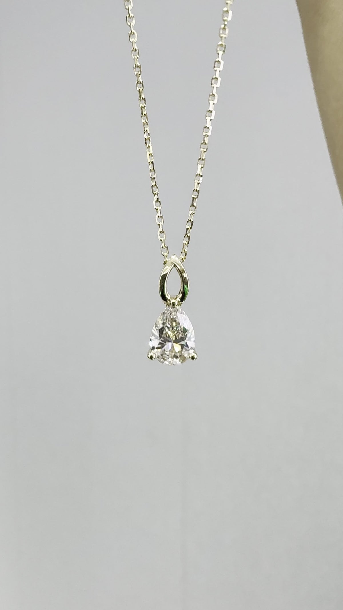 Pear Twist-Bail Pendant Necklace